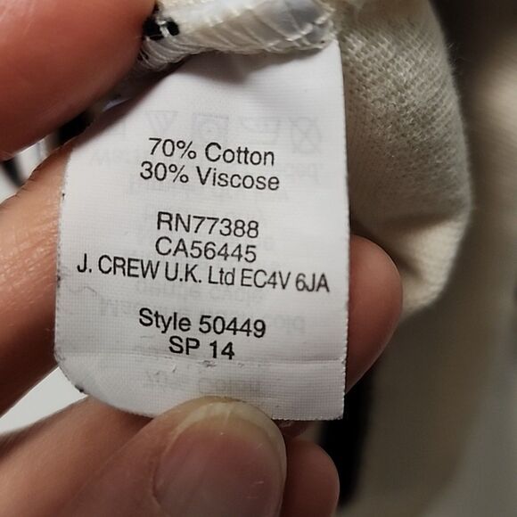 J. Crew Black White StripSleeveless Scoop Neck Sundress Back Button Detail Sz Xs - Picture 7 of 11